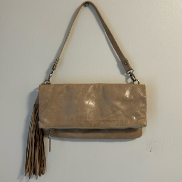 GIANNI CHIARINI 100% LEATHER SHOULDER LEATHER BAG MADE IN ITALY cream colour - Picture 2 of 12